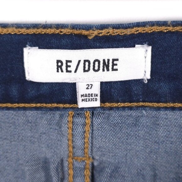 NWT RE/DONE Women’s 90s HIGH RISE LOOSE Deep Faded Blue Button Fly Jeans Size 27 - Picture 4 of 12